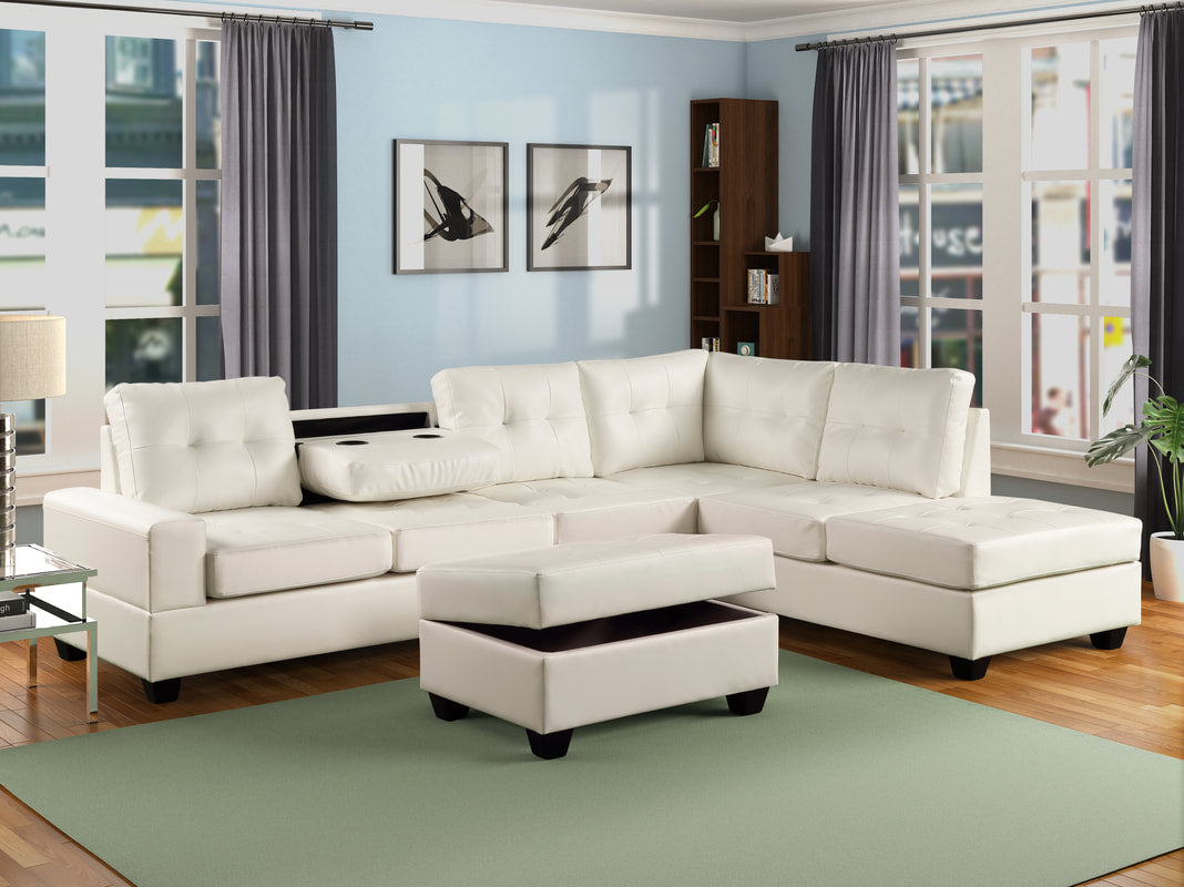 10Heights Sectional + Storage Ottoman Set