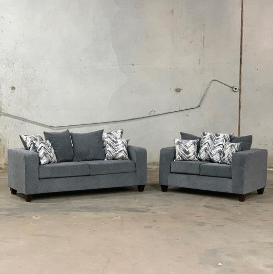110 - Charcoal Sofa and Loveseat Set