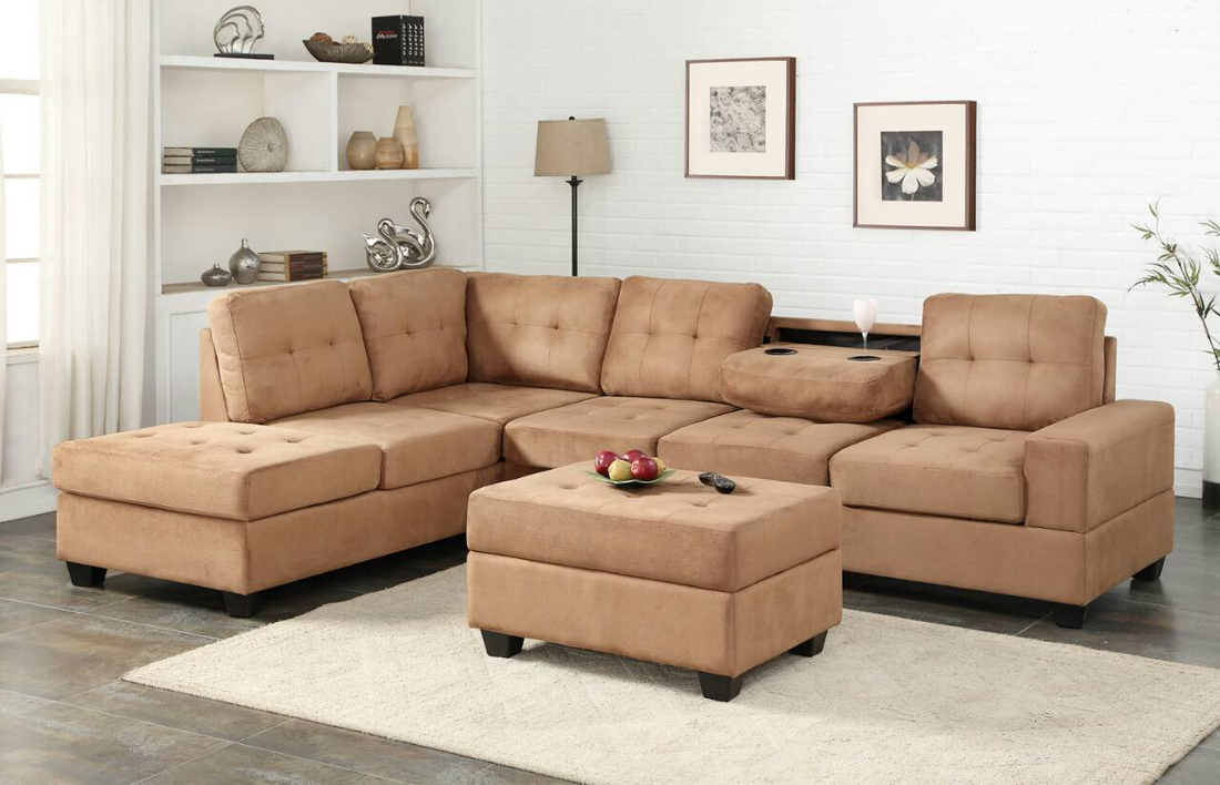 3HEIGHTS SECTIONAL + OTTOMAN SET (Taupe)