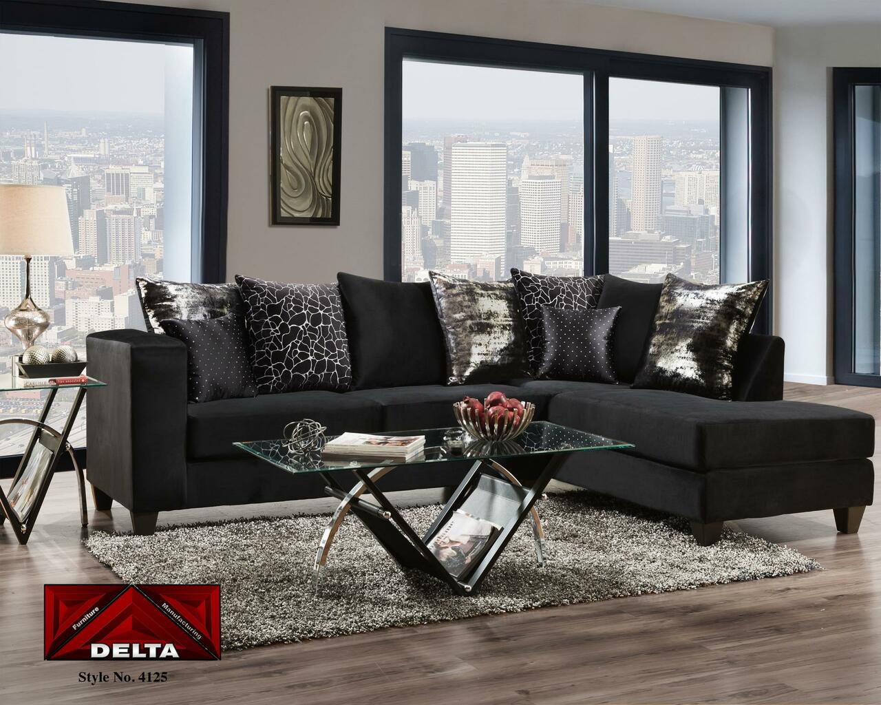 4126 Black Sectional