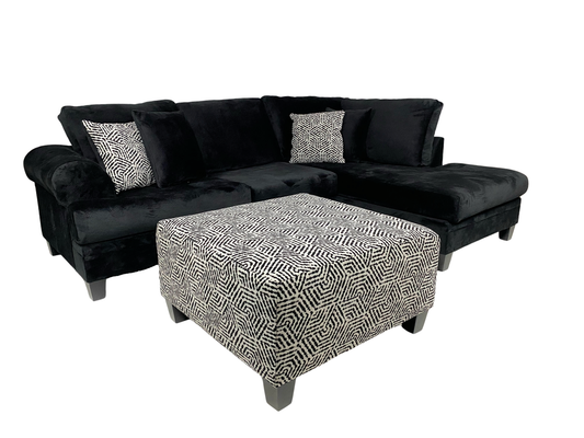 8642/1025 Black Sectional