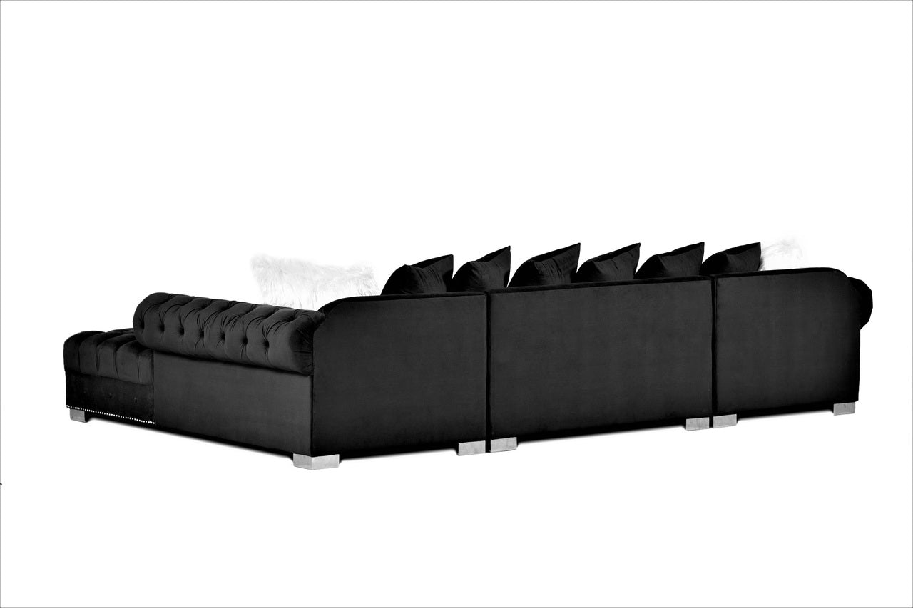 Donna Black Double Sectional