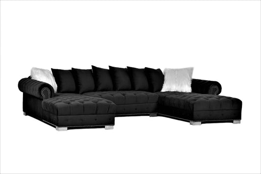Donna Black Double Sectional