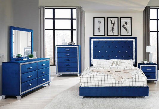 Larkin Queen & King Blue Bedroom Set