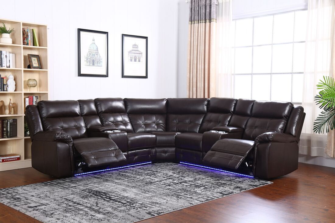 Amazon Brown - Power Reclining Sectional