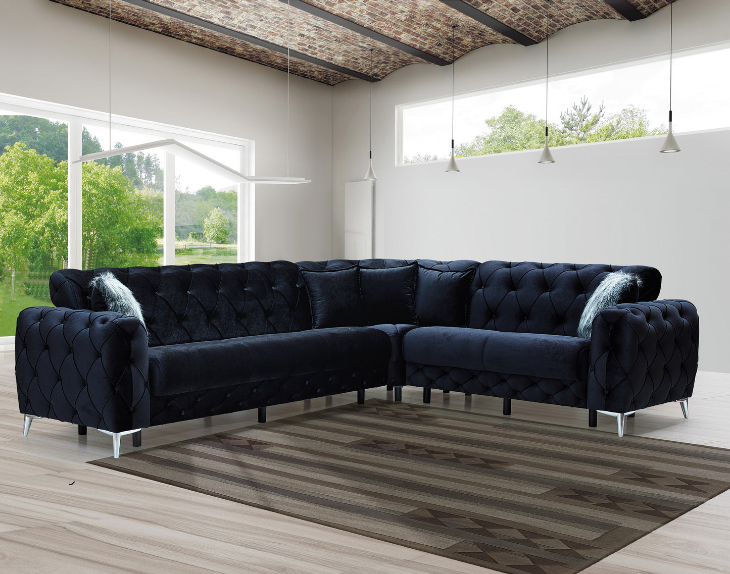 S6401 Ace Sectional (Black)