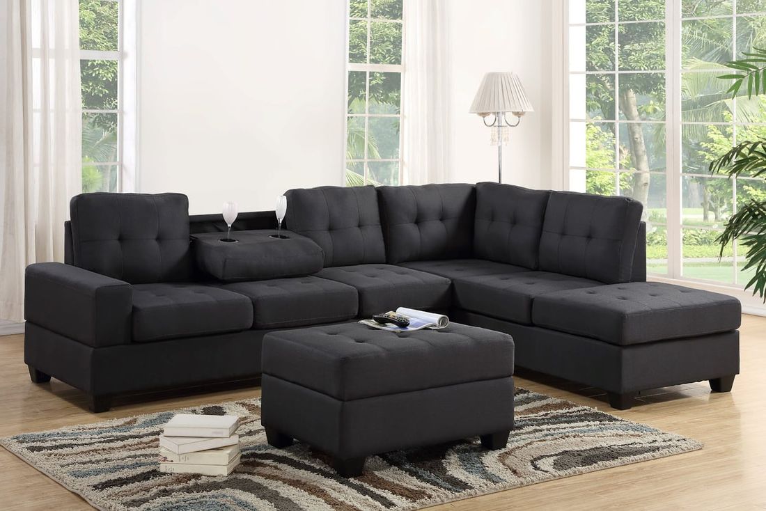5HEIGHTS - SECTIONAL + STORAGE OTTOMAN SET