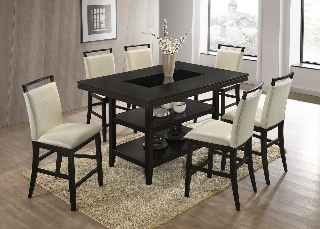 Tommy White - Counter Height Table & 6 Chairs Set **NEW ARRIVAL**